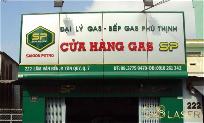 bảng hiệu cửa hàng gas