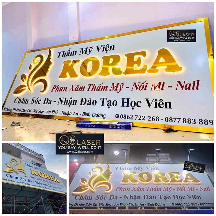 Bảng hiệu hộp đèn phun xăm thẩm mỹ thu hút khách tại Phú Nhuận