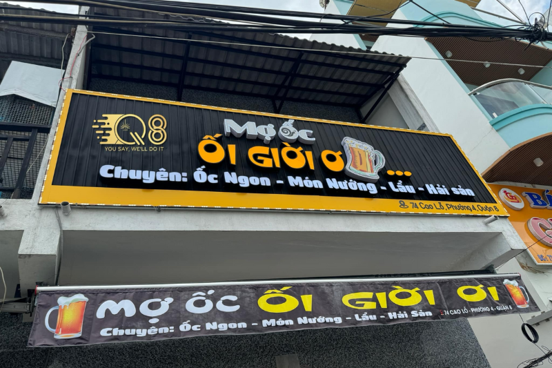 Biển hiệu quận 8 độc đáo