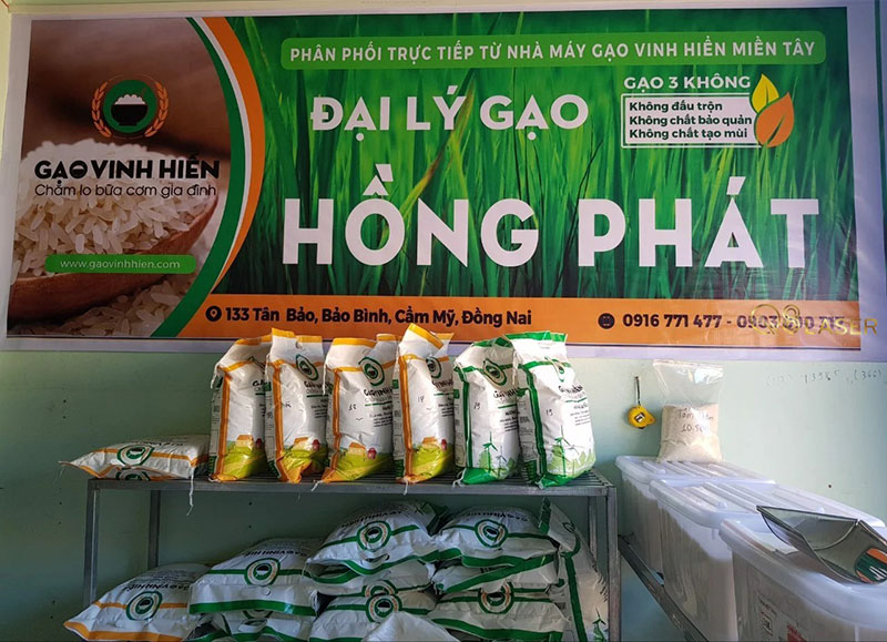 mẫu biển quảng cáo bán gạo