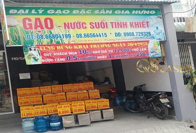 mẫu biển quảng cáo bán gạo