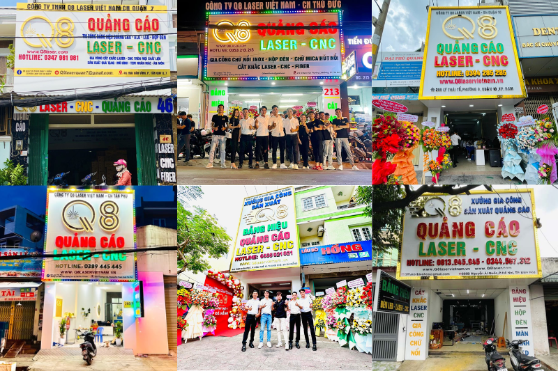 Q8 Laser Việt Nam – Đơn vị thi công biển quảng cáo quận Bình Thạnh uy tín, chất lượng