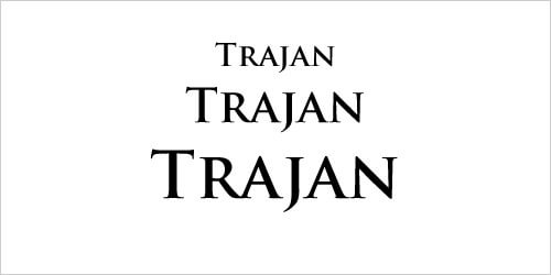 Mẫu chữ quảng cáo đẹp Trajan