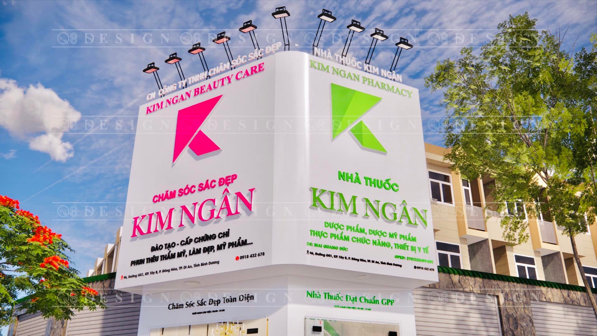 Cách phối màu cho bảng hiệu - Đảm bảo độ tương phản
