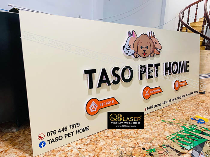 Làm bảng hiệu pet shop Q8 Laser Việt Nam