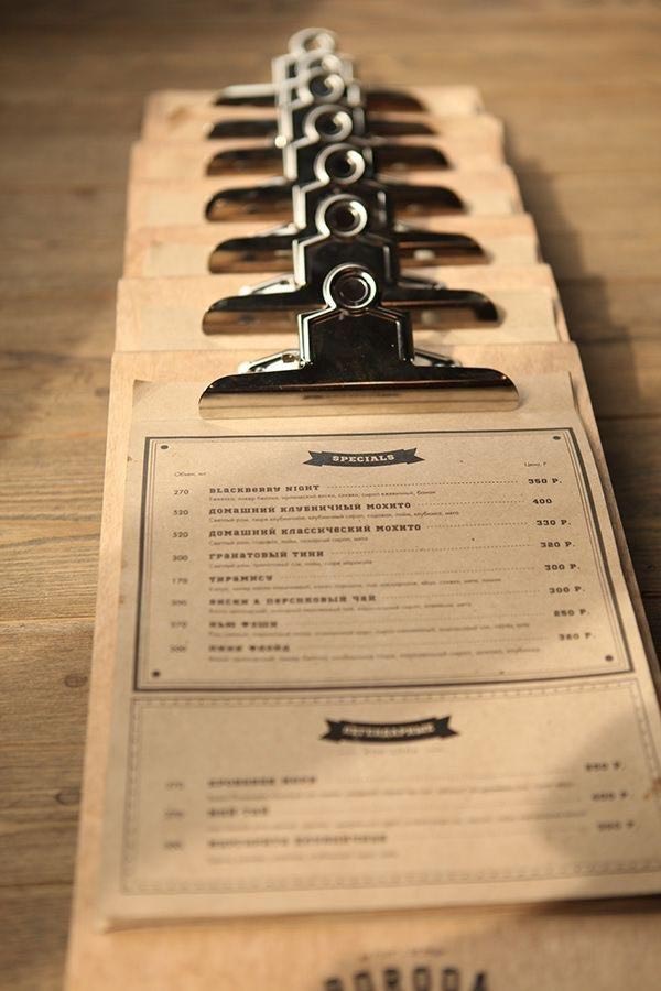 Mẫu menu gỗ nổi bật