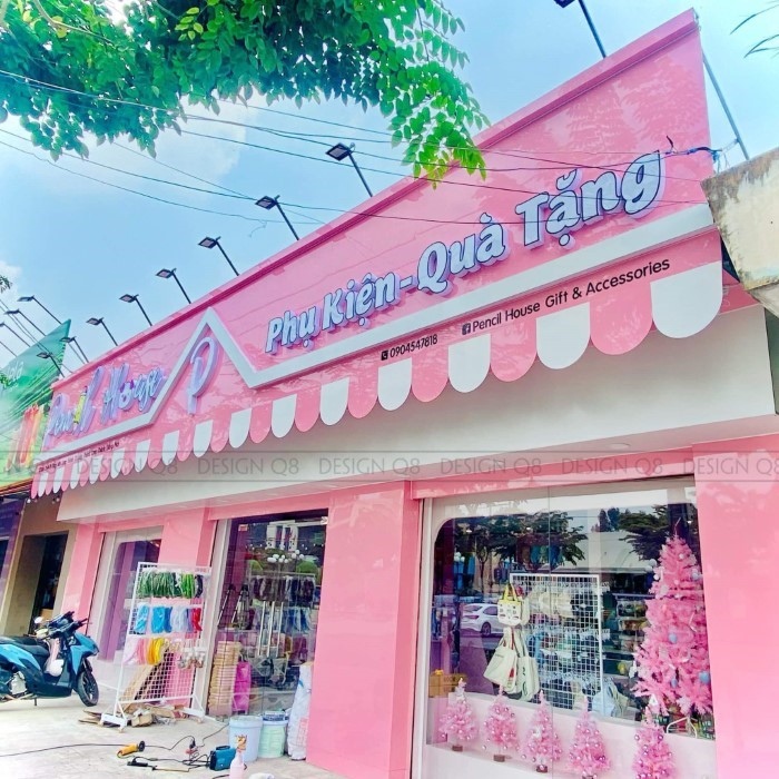 bảng hiệu phụ kiện tên shop đẹp 