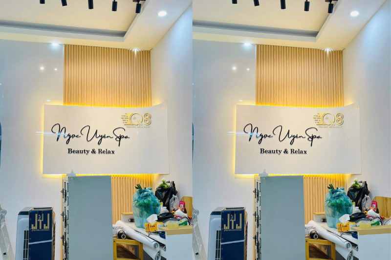 Mẫu thi công vách logo đẹp