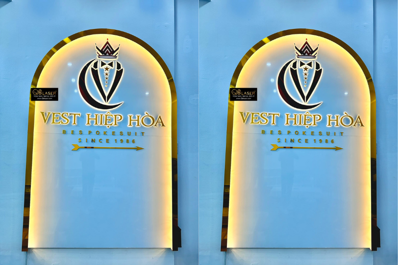 Thi công vách logo đẹp nhất