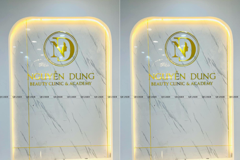 Vách logo inox, đồng, alu