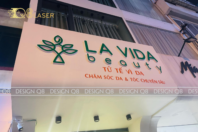 Bảng hiệu tại Cà Mau LED hồng nổi bật cho shop mỹ phẩm