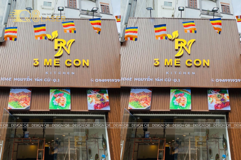 Bảng quảng cáo 3D tạo điểm nhấn.