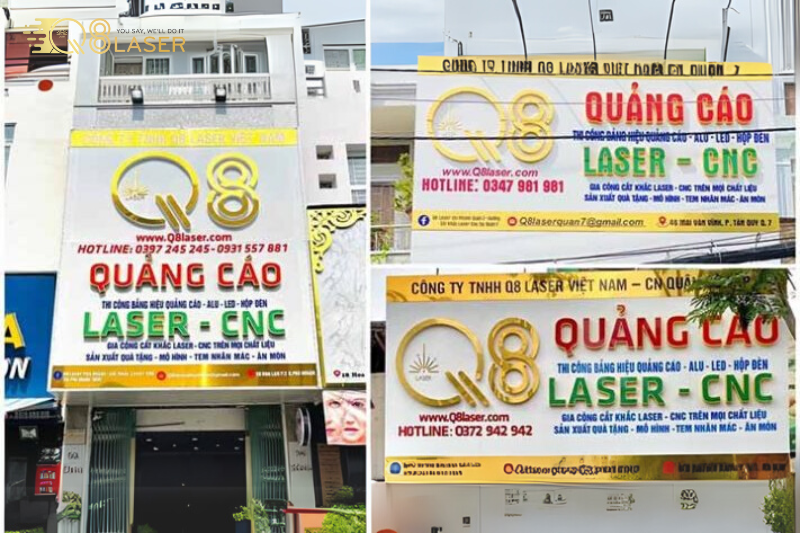 Q8 Laser Việt Nam – Đơn vị chuyên lắp đặt, thi công bảng hiệu tại Bắc Ninh uy tín, chất lượng