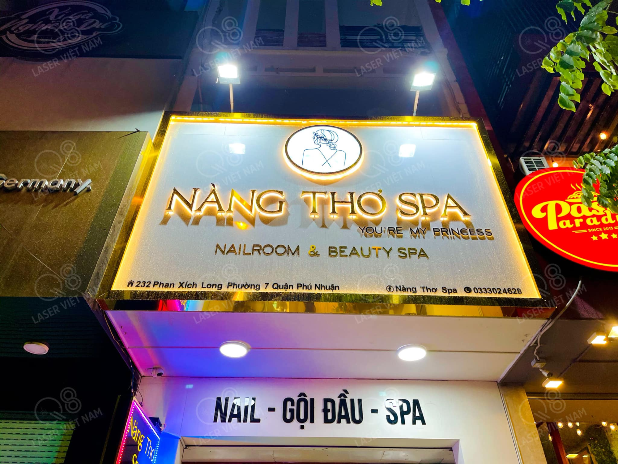 Bảng hiệu spa tại Phú Nhuận 