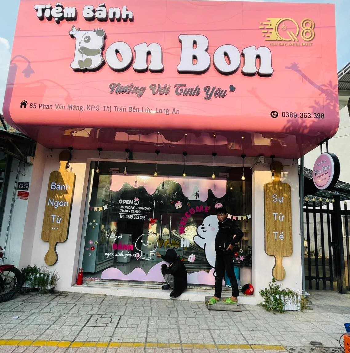 Bảng hiệu tiệm bánh ngọt 