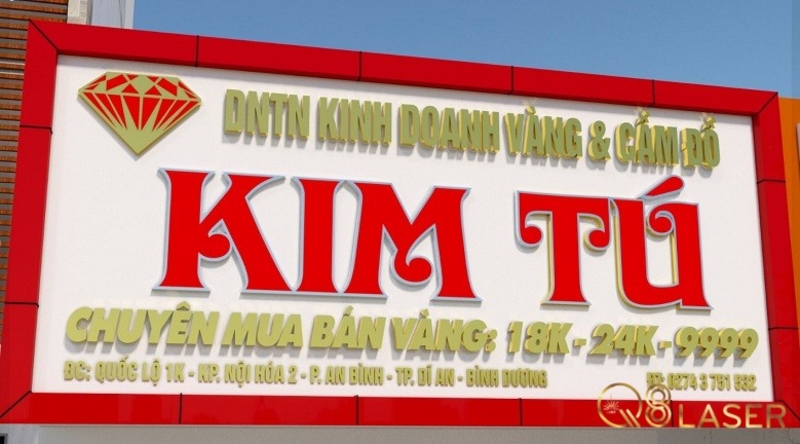 Lắp đặt bảng hiệu tiệm vàng nhanh chóng, uy tín
