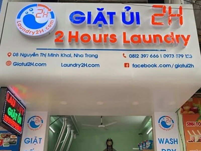 Bảng hiệu giặt sấy bạt Hiflex tiết kiệm chi phí, dễ thay mới