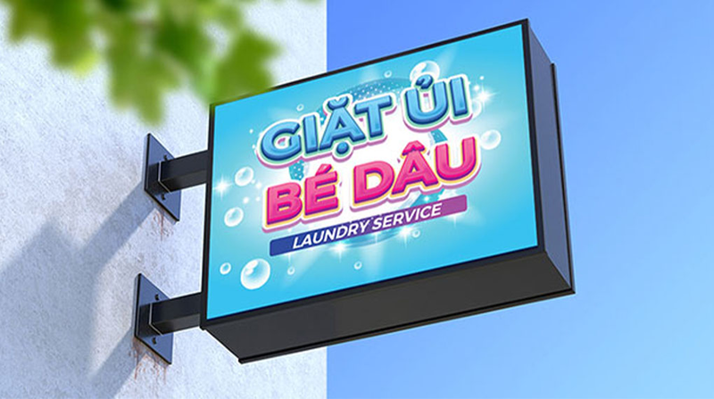Bảng hiệu giặt sấy đèn LED