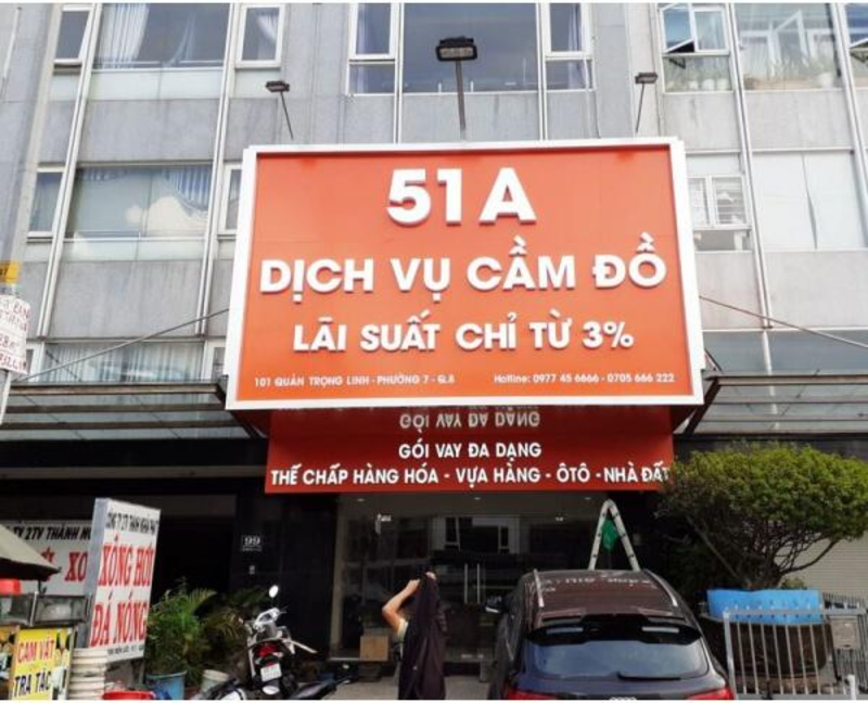 Bảng hiệu quảng cáo cầm đồ Alu chữ nổi