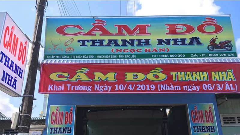 Biển hiệu cầm đồ bạt Hiflex