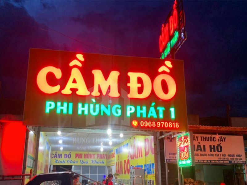 Chất liệu bảng hiệu cầm đồ chất lượng