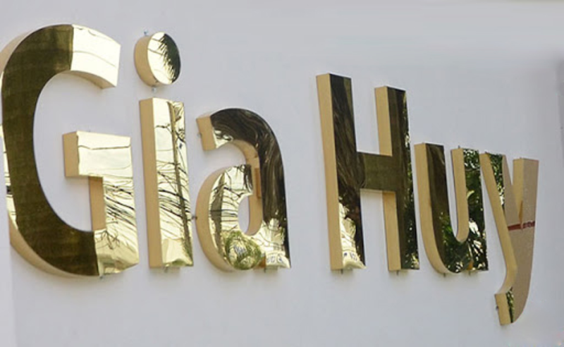 Chữ inox vàng gương