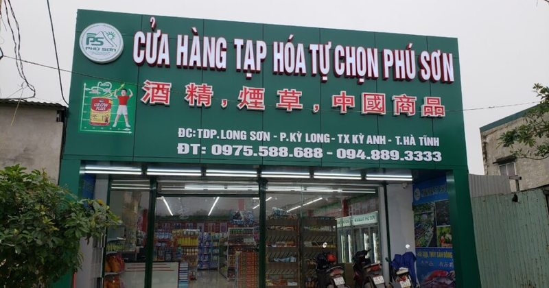 Bảng hiệu cửa hàng tạp hóa in bạt hiflex