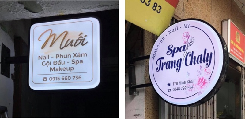 Bảng hiệu gỗ – mang nét nghệ thuật, vintage, phù hợp spa cao cấp