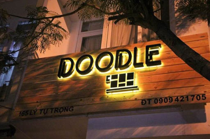 Bảng hiệu gỗ vintage cho quán cafe