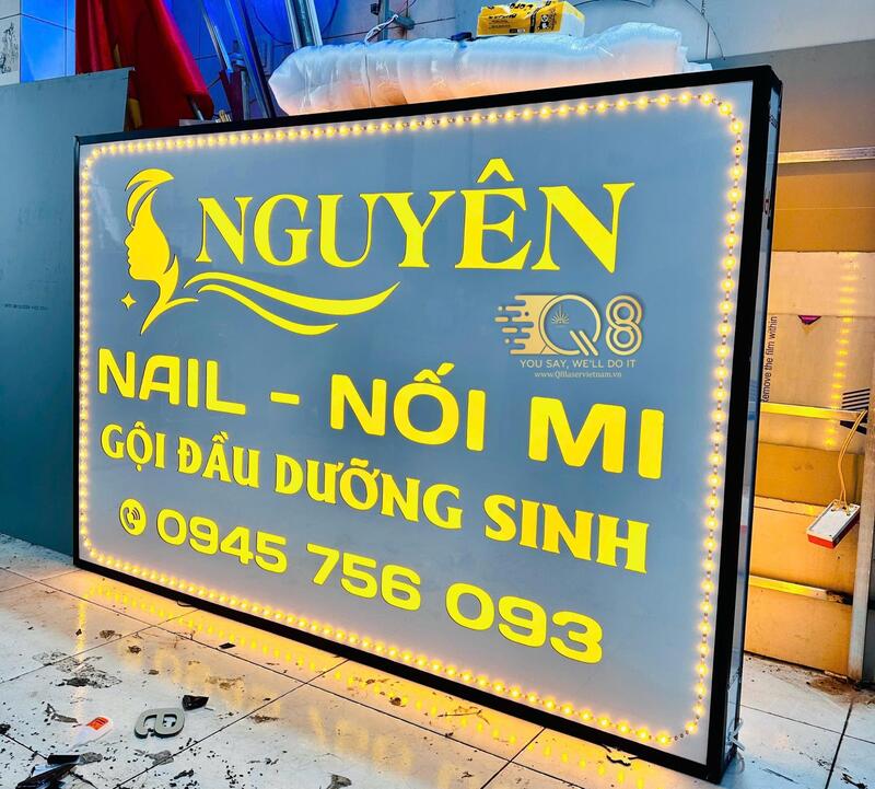 Bảng hiệu nail cá tính – Neon sign, màu sắc bắt mắt