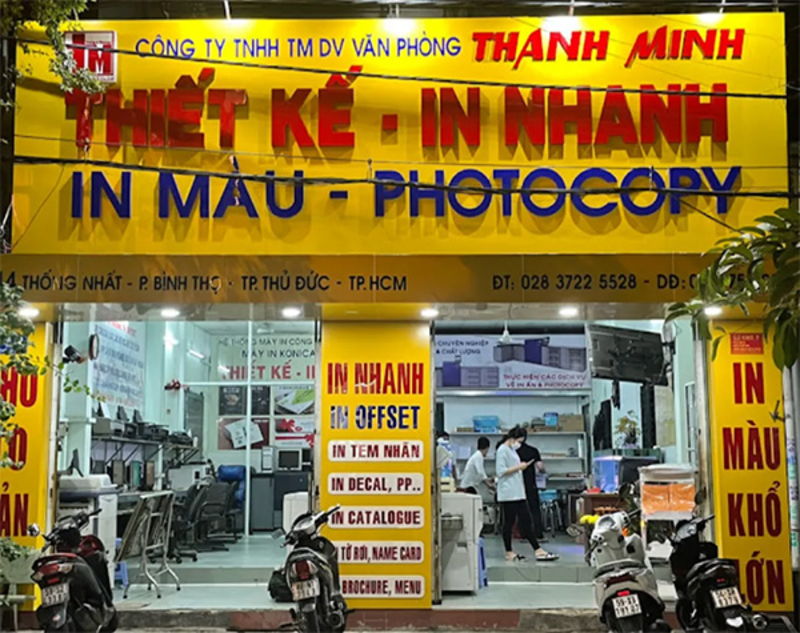 Bảng hiệu photocopy mica
