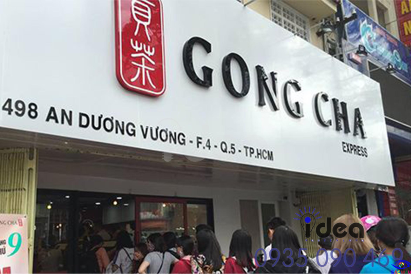 Bảng hiệu trà sữa bằng hộp đèn / đèn LED