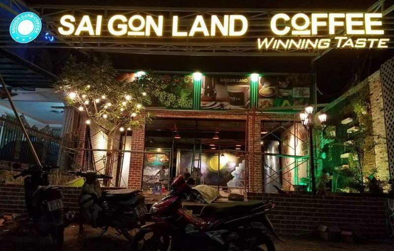 Biển hiệu quán cafe bằng UV trực tiếp
