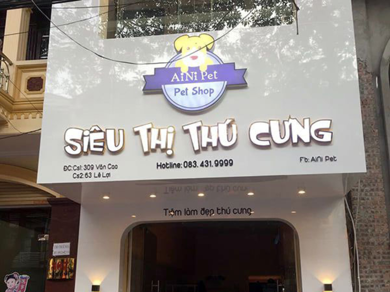 Gợi ý phối màu cho bảng hiệu pet shop