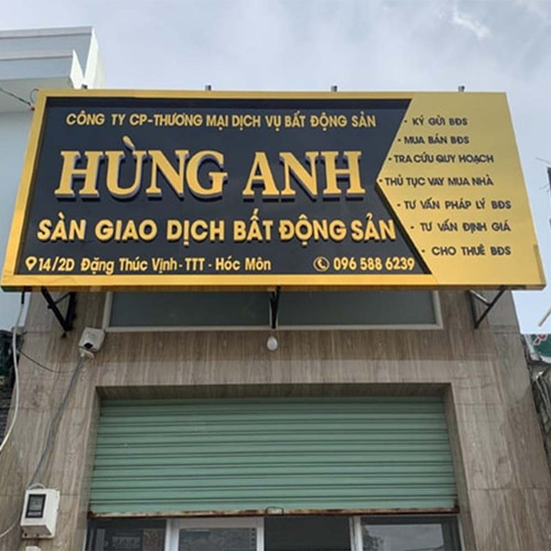 Làm thế nào để bảng hiệu nhà đất của bạn vừa sang trọng, vừa tạo niềm tin