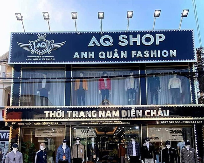 Mẫu bảng hiệu shop quần áo nhỏ, bình dân