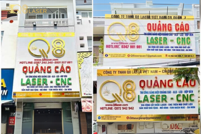 Q8 Laser Việt Nam – Đơn vị thi công bảng hiệu phun xăm thẩm mỹ uy tín