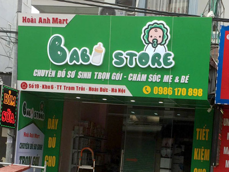 Bảng hiệu cửa hàng bằng đèn LED