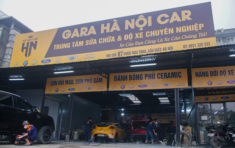 Bảng hiệu gara ô tô bằng alu