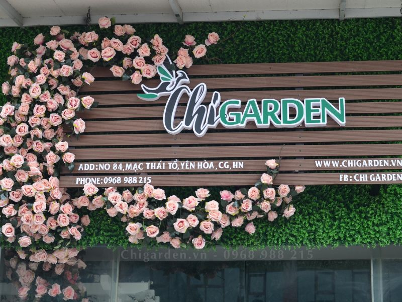 Bảng hiệu hoa tươi bằng gỗ