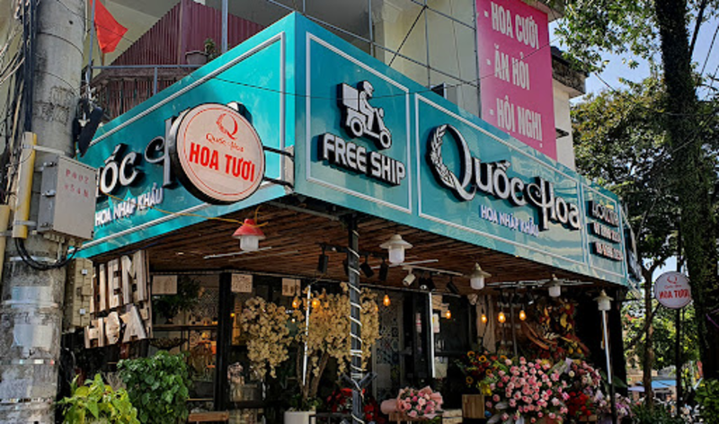 Bảng hiệu hoa vintage