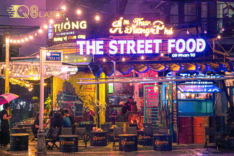 Bảng hiệu quán nhậu bình dân mica chữ nổi bền đẹp.