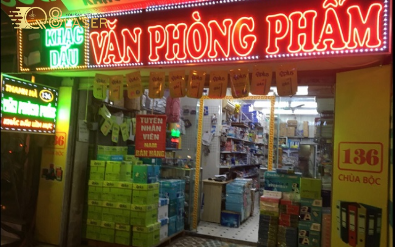 Bảng hiệu văn phòng phẩm bằng bạt Hiflex