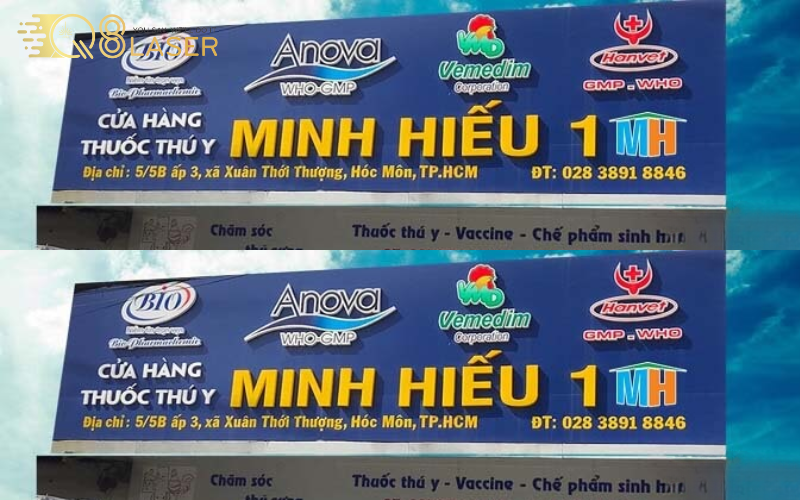 Bảng quảng cáo thuốc thú y bằng gỗ