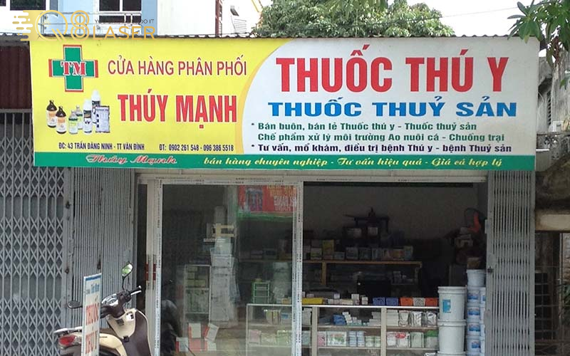 Bảng quảng cáo thuốc thú y bằng inox