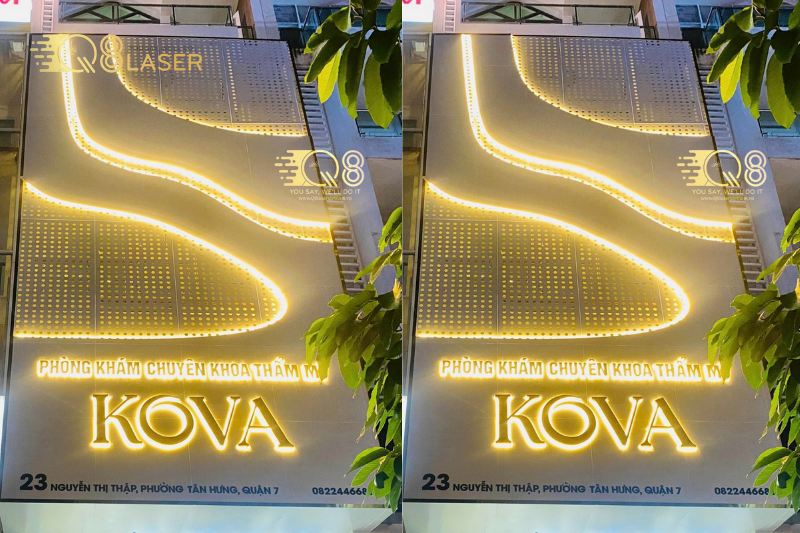 Biển hiệu chữ nổi kết hợp mặt dựng alu tại Bình Tân ấn tượng