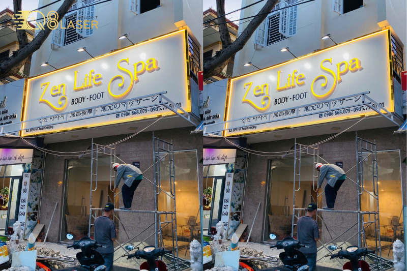 Biển hiệu quận Bình Tân tôn dán decal chi phí thấp