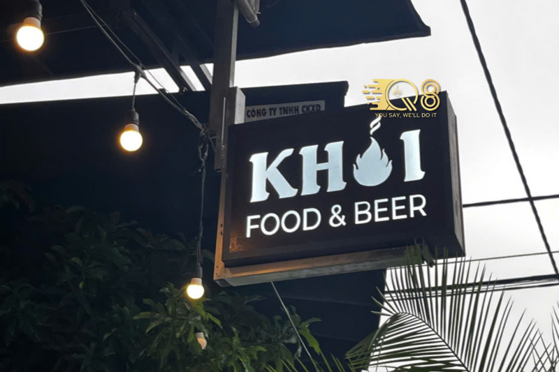 Biển hiệu quận Bình Tân vách ngăn trang trí laser CNC