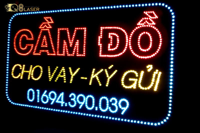 Biển vẫy đèn led quận Bình Tân - Biển vẫy LED 1 mặt