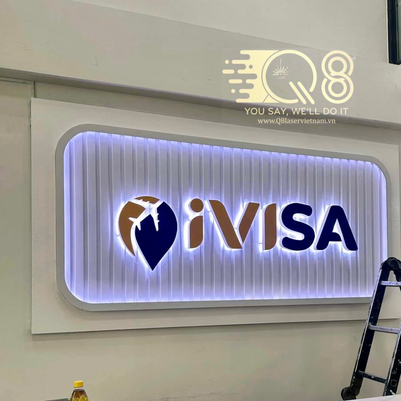 Chữ nổi mica đèn led sáng trắng tinh, cực rõ nét